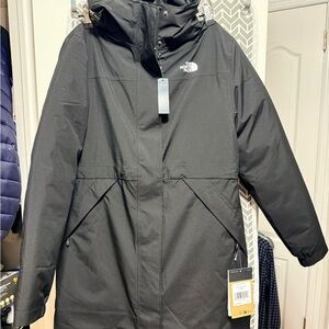 The North Face Black Hooded Parka Jacket 3 in 1